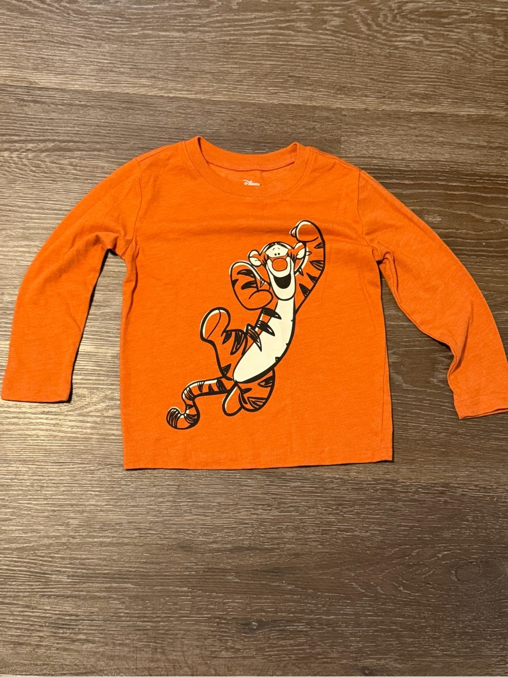 Disney Orange Tigger Long Sleeve Kids Tee